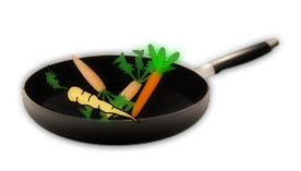 The carrots are cooked