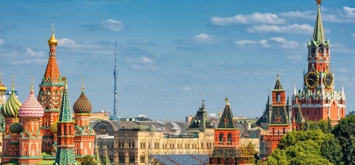 St. Basil Cathedral in the Red Square in Moscow, Russia