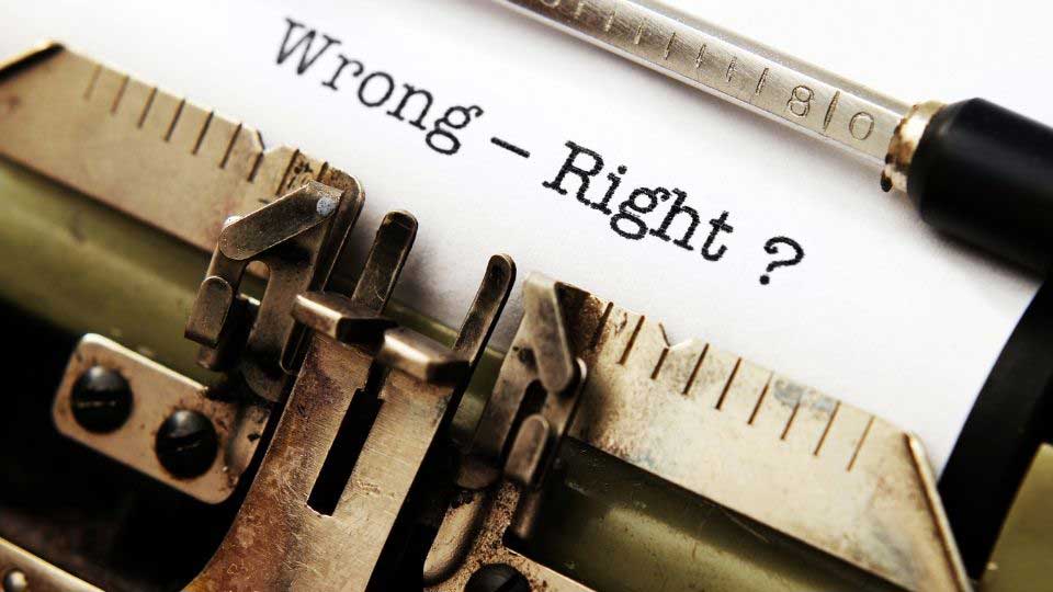 Wrong or right? Typewriter